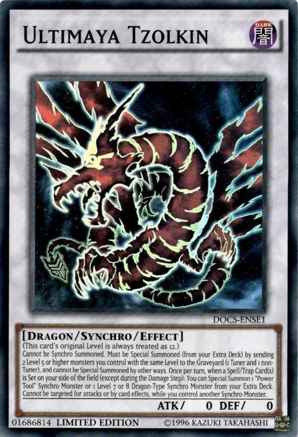 Yugioh Ultimaya Tzolkin DOCS-ENSE1 Super Rare Limited Edition LP
