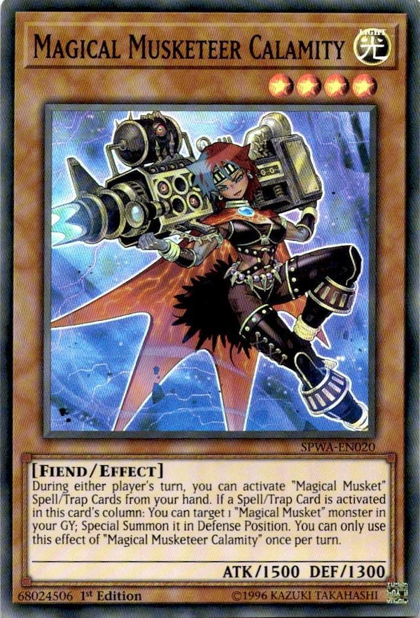Yugioh Magical Musketeer Calamity SPWA-EN020 Super Rare 1st Edition LP