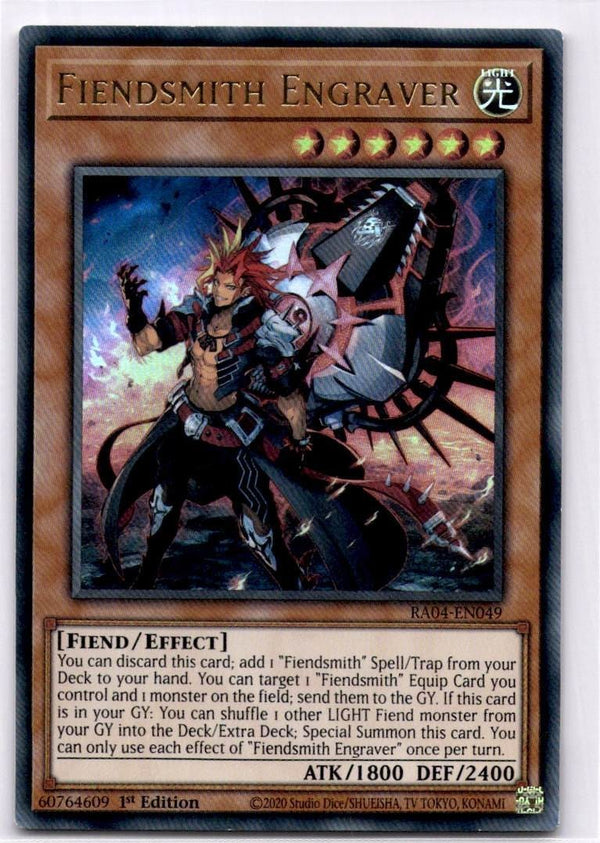 Yugioh Fiendsmith Engraver RA04-EN049 Ultra Rare 1st Edition NM