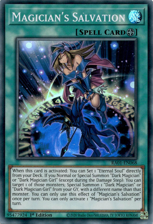 Yugioh Magician's Salvation RA01-EN068 Super Rare 1st Edition NM