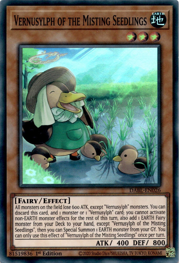 Yugioh Vernusylph of The Misting Seedlings DABL-EN026 Super Rare 1st Edition NM