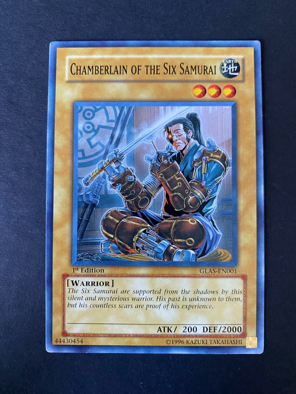Yugioh Chamberlain of the Six Samurai GLAS-EN001 Common 1st Edition MP/LP