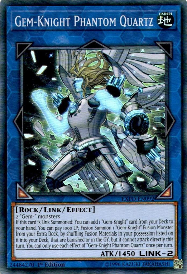 Yugioh Gem-Knight Phantom Quartz EXFO-EN092 Super Rare 1st/unl Edition NM