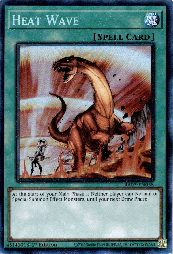 Yugioh Heat Wave RA03-EN058 Collector’s Rare 1st Edition NM
