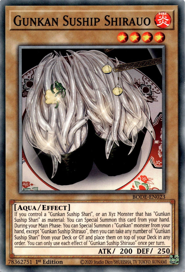Yugioh Gunkan Suship Shirauo BODE-EN023 Common 1st Edition NM