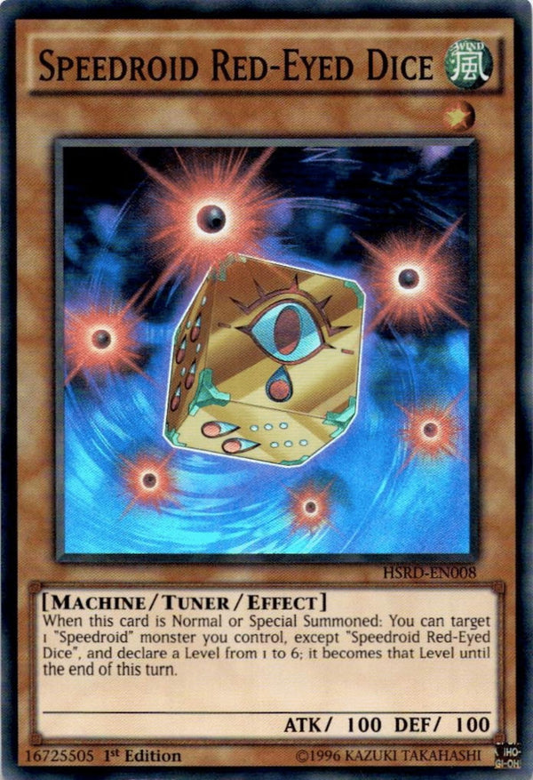 Yugioh Speedroid Red-Eyed Dice HSRD-EN008 Super Rare 1st Edition VLP/NM