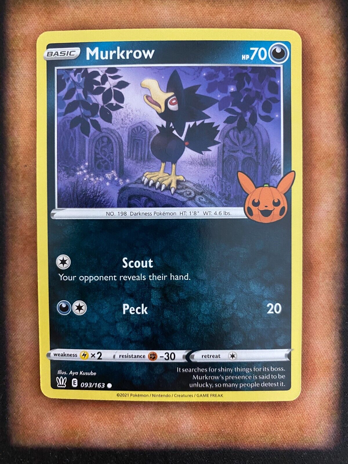 Pokemon Murkrow 093/163 Trick or Trade 2022 Non Holo NM/MINT