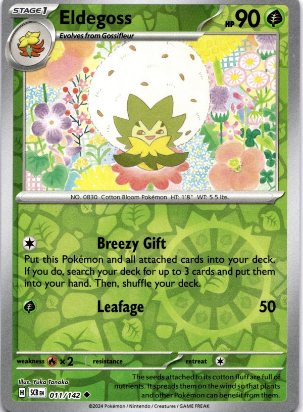 Pokemon Eldegoss 011/142 Stellar Crown Reverse Holo NM