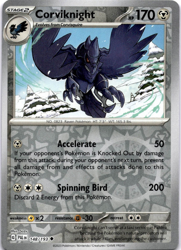 Pokemon Corviknight 148/193 Paldea Evolved Reverse Holo NM