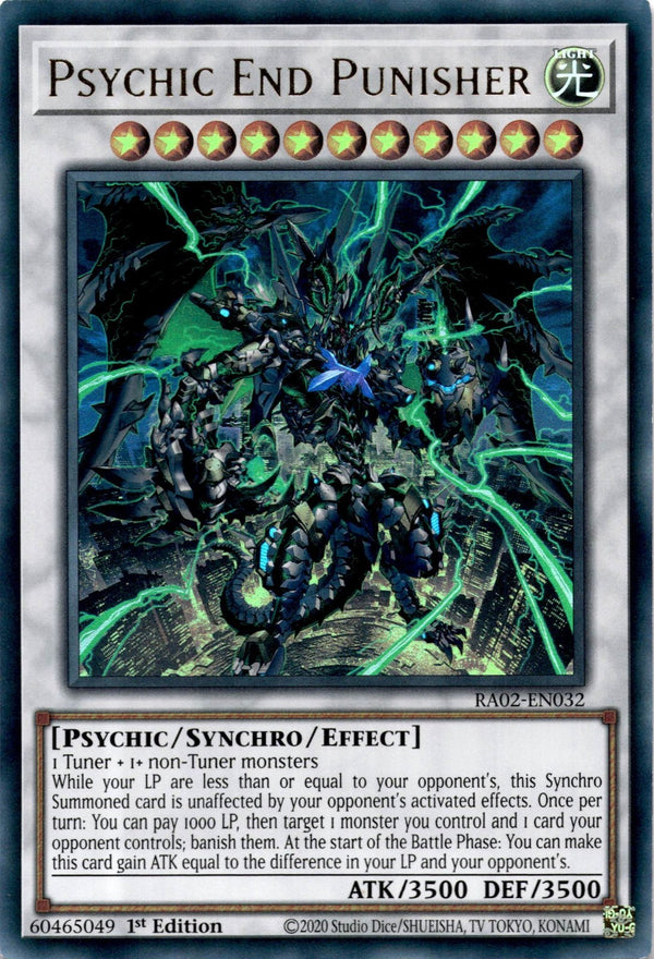 Yugioh Psychic End Punisher RA02-EN032 Ultra Rare 1st Edition NM