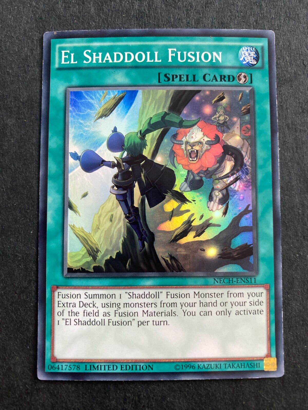 Yugioh El Shaddoll Fusion NECH-ENS11 Super Rare 1st Edition MP