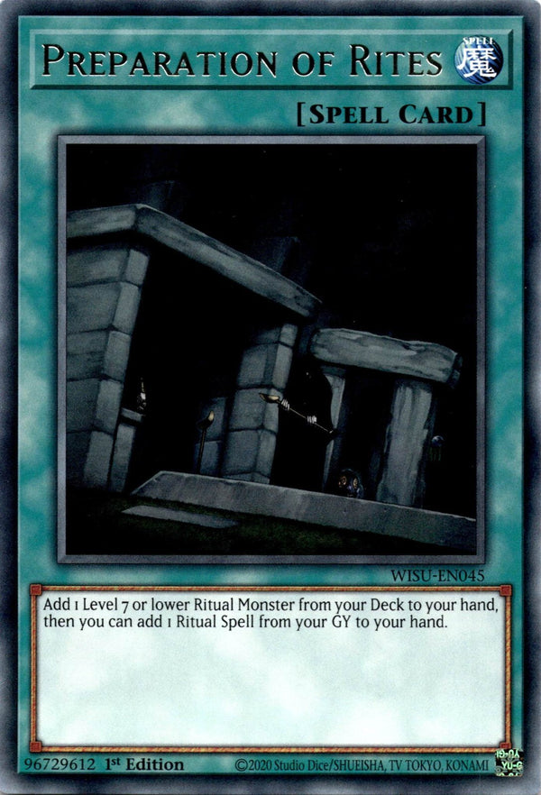 Yugioh Preparation of Rites WISU-EN045 Rare 1st Edition NM