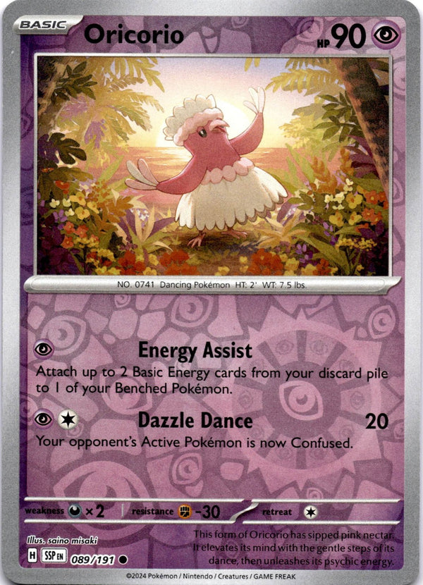 Pokemon Oricorio 089/191 Surging Sparks Reverse Holo NM