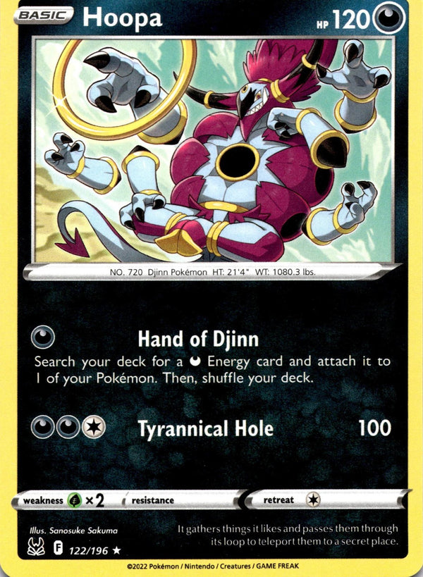 Pokemon Hoopa 122/196 Lost Origin Non Holo NM