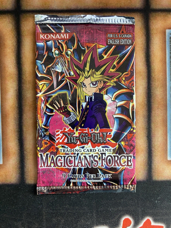 Yugioh Magician’s Force Unlimited Edition Booster Pack Empty Wrapper No Cards