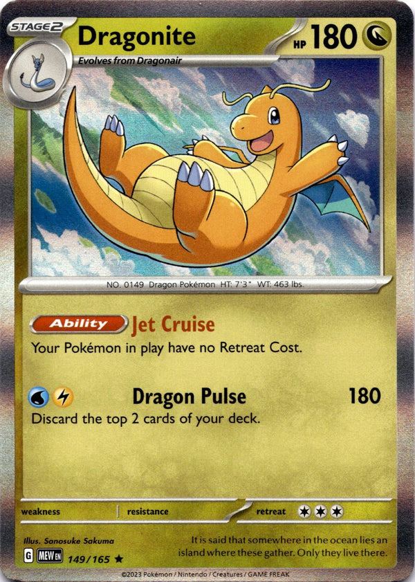 Pokemon Dragonite 149/165 Pokemon 151 Holo NM