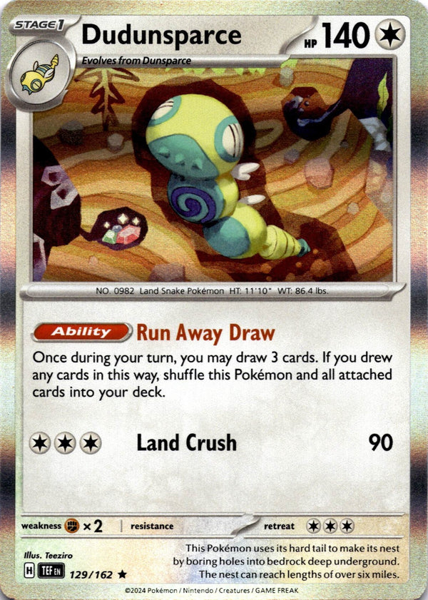 Pokemon Dudunsparce 129/162 Temporal Forces Holo NM