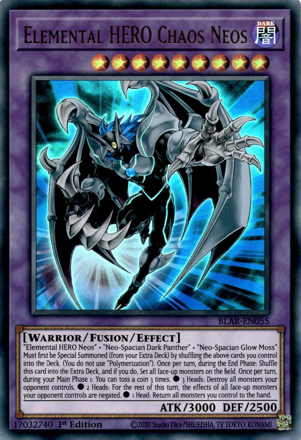 Yugioh Elemental HERO Chaos Neos BLAR-EN055 Ultra Rare 1st Edition NM
