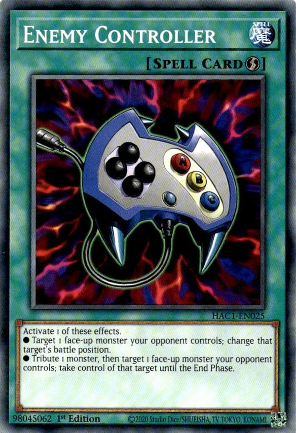 Yugioh Enemy Controller HAC1-EN025 Common 1st Edition NM