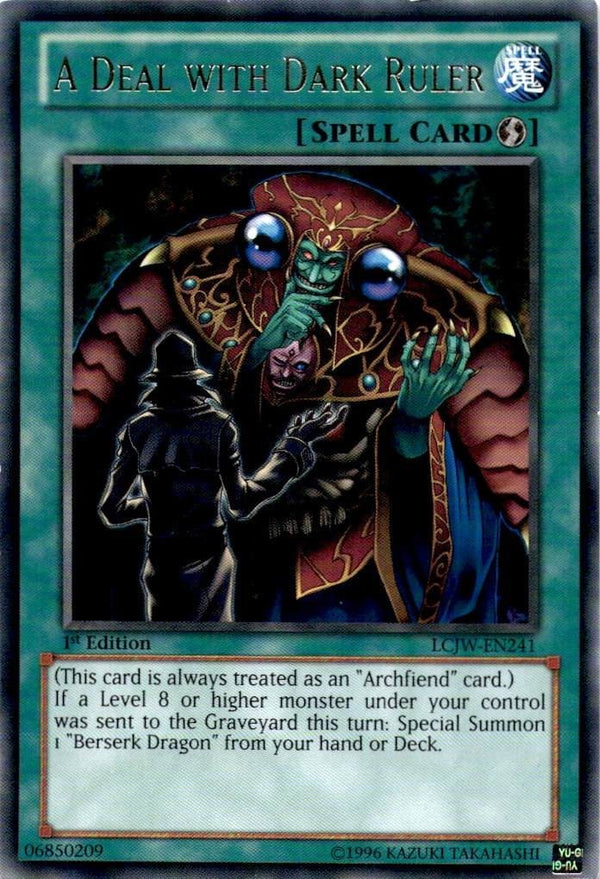Yugioh A Deal with Dark Ruler LCJW-EN241 Rare 1st Edition LP