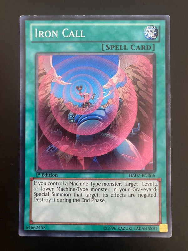 Yugioh Iron Call HA07-EN066 Secret Rare 1st Edition MP/LP