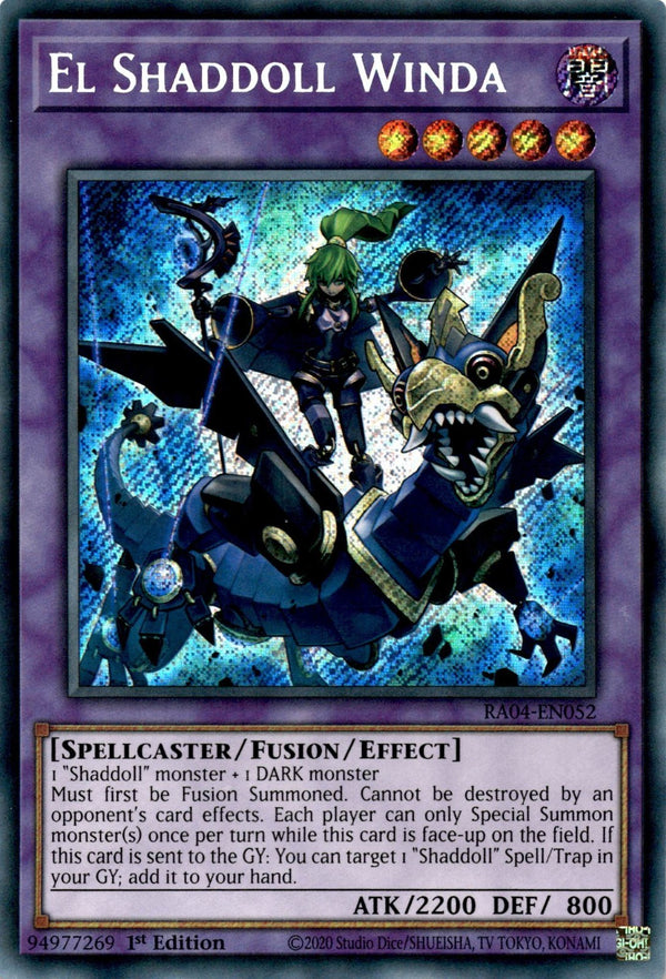 Yugioh El Shaddoll Winda RA04-EN052 Secret Rare 1st Edition NM