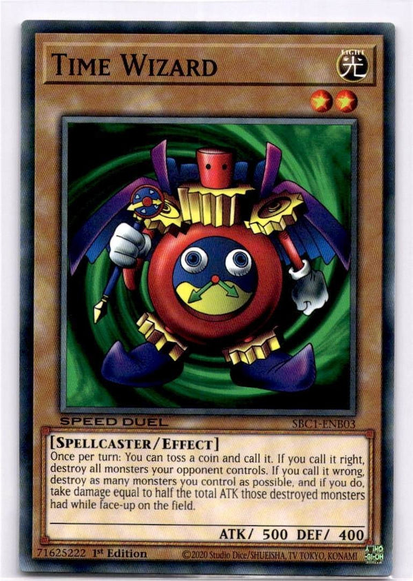 Yugioh Time Wizard SBC1-ENB03 Common 1st Edition NM