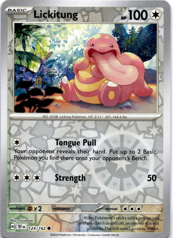 Pokemon Lickitung 124/162 Temporal Forces Reverse Holo NM