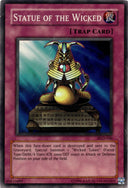Yugioh Statue of the Wicked PGD-046 Super Rare Unlimited Ed DAMAGED (CREASE)