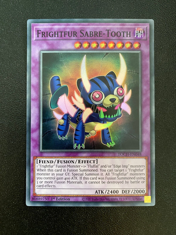 Yugioh Frightfur Sabre-Tooth TOCH-EN048 Super Rare 1st Edition VLP/NM