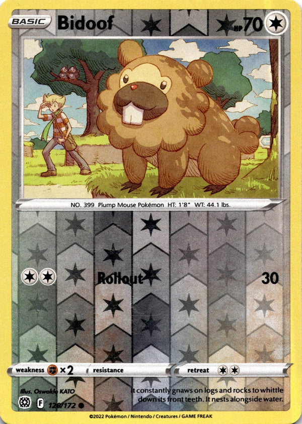 Pokemon Bidoof 120/172 Brilliant Stars Reverse Holo LP