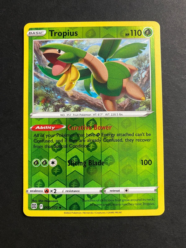 Pokemon Tropius 005/172 Brilliant Stars Reverse Holo NM
