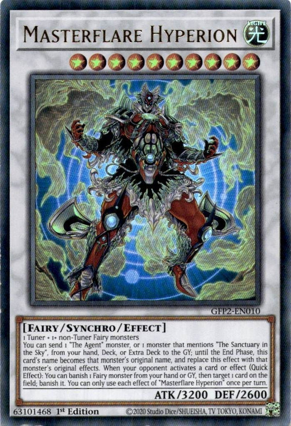 Yugioh Masterflare Hyperion GFP2-EN010 Ultra Rare 1st Edition LP