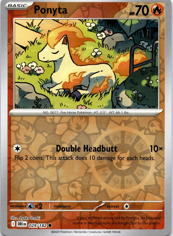 Pokemon Ponyta 029/182 Destined Rivals Reverse Holo NM