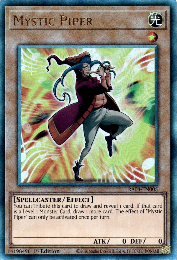 Yugioh Mystic Piper RA04-EN005 Ultimate Rare 1st Edition NM