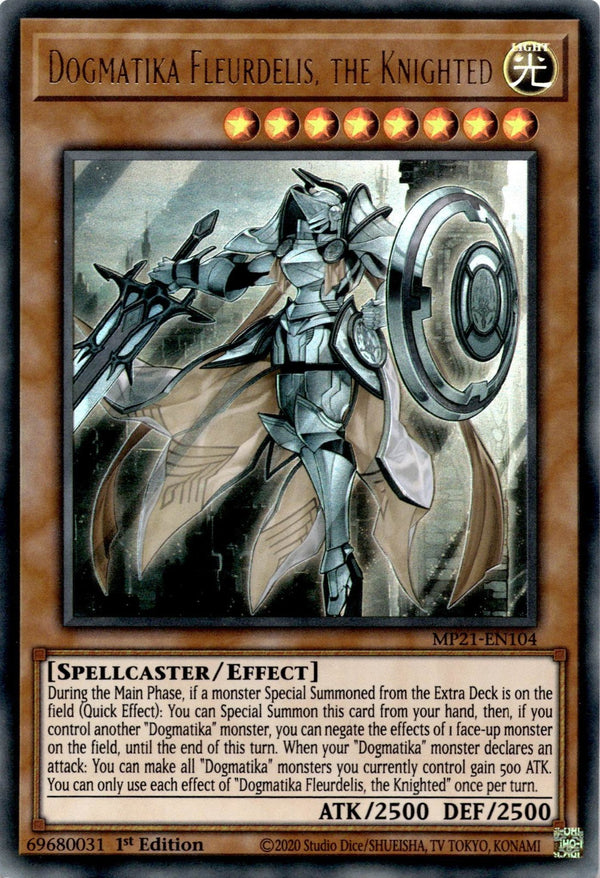 Yugioh Dogmatika Fleurdelis, the Knighted MP21-EN104 Ultra Rare 1st Edition NM