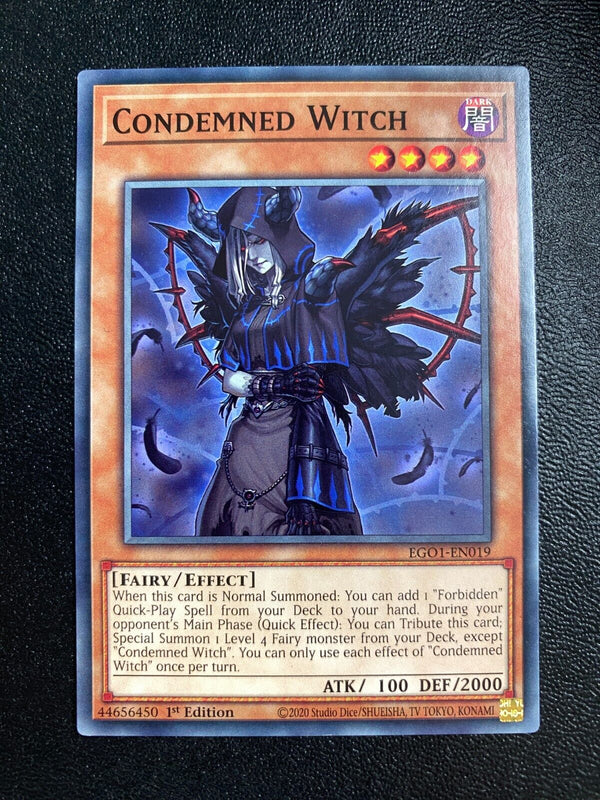 Yugioh Condemned Witch EGO1-EN019 Common 1st Edition NM