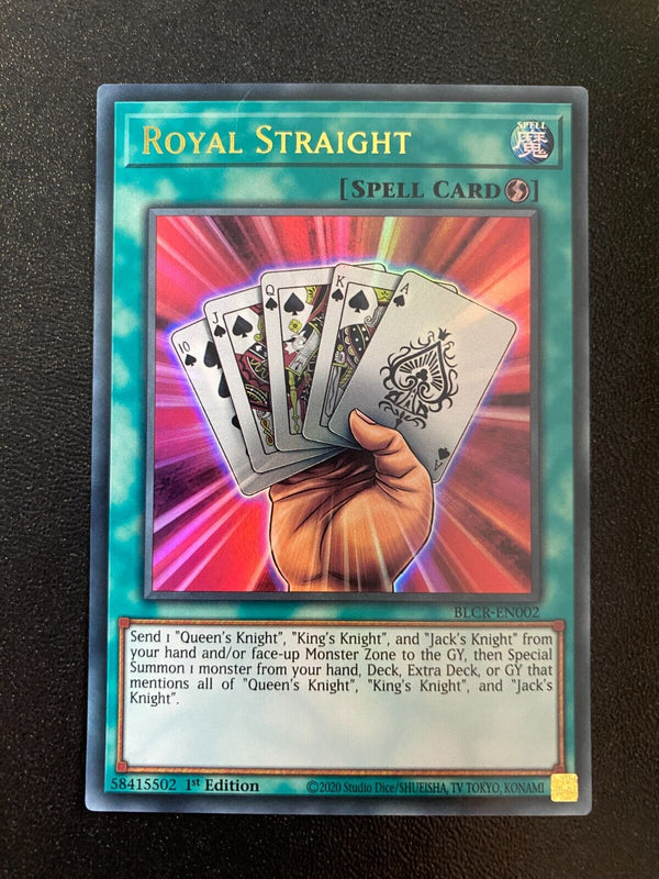 Yugioh Royal Straight BLCR-EN002 Ultra Rare 1st Edition NM