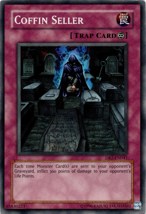Yugioh Coffin Seller DR1-EN041 Super Rare Unlimited Edition HP