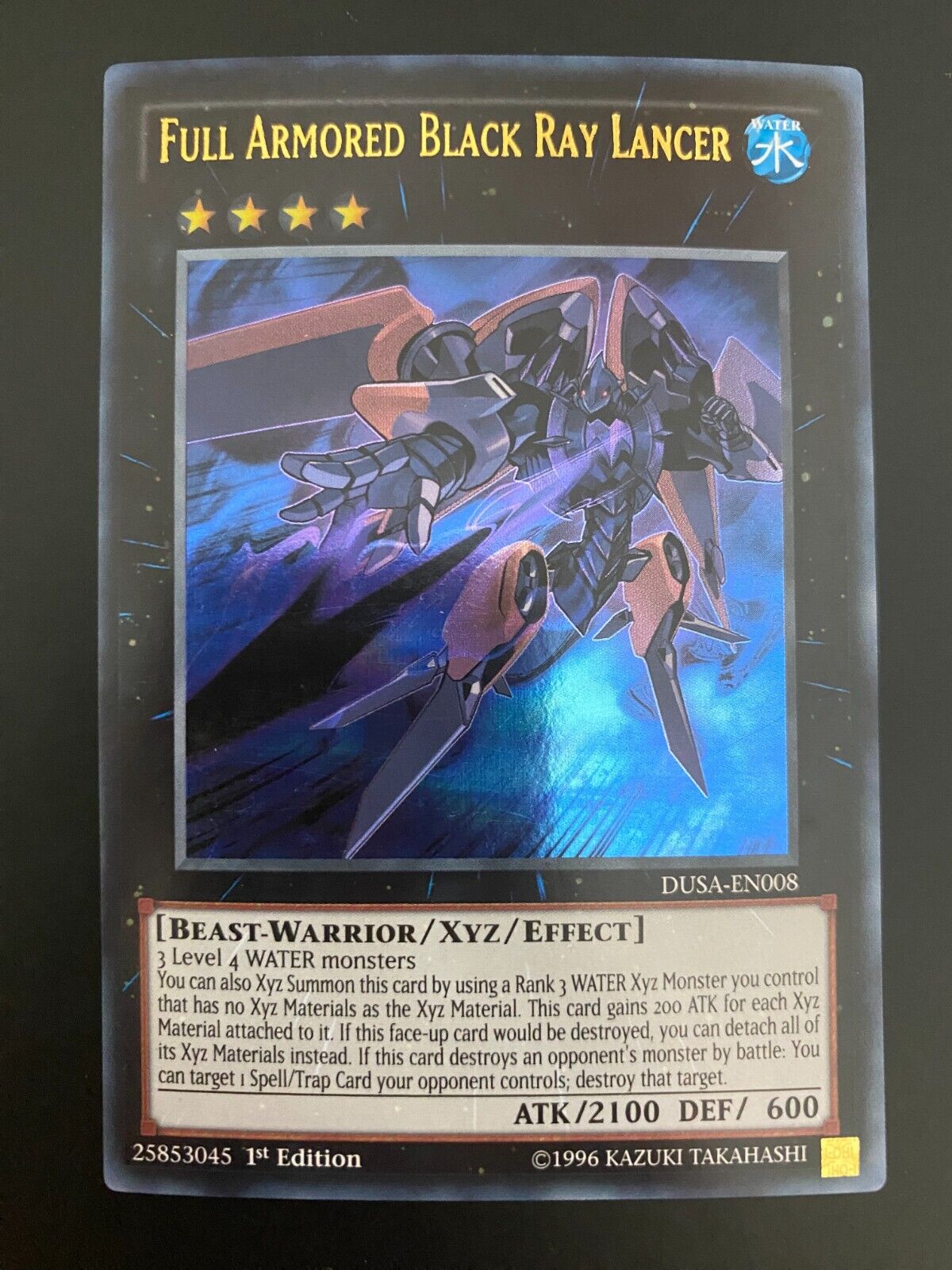 Yugioh Full Armored Black Ray Lancer DUSA-EN008 1st Edition Ultra Rare VLP/NM