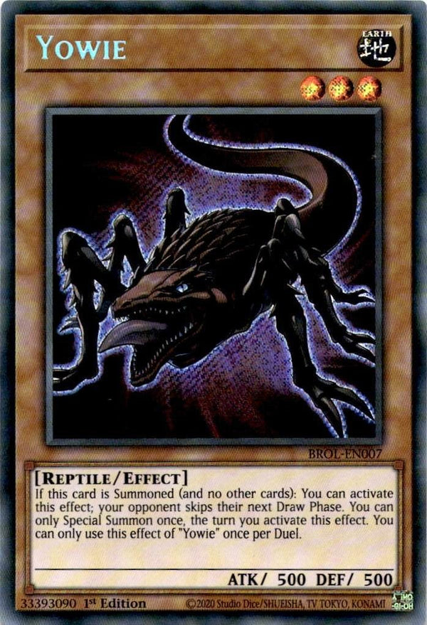 Yugioh Yowie BROL-EN007 Secret Rare 1st Edition LP