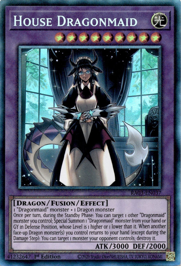 Yugioh House Dragonmaid RA03-EN037 Collector’s Rare 1st Edition NM