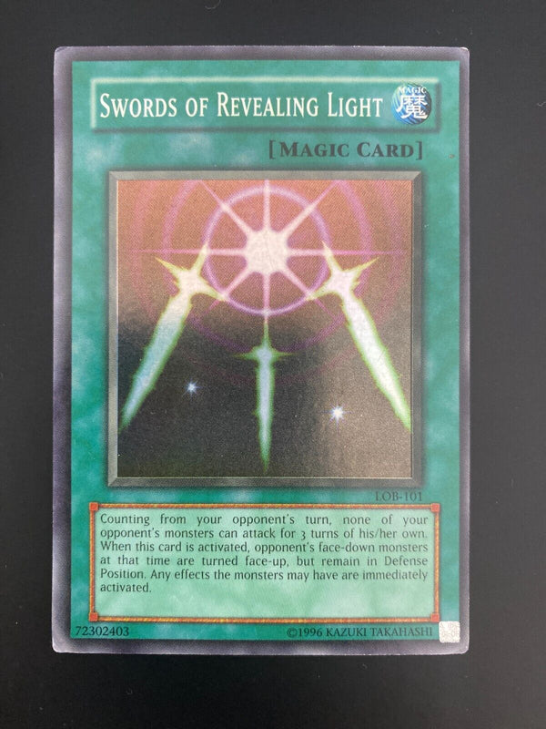 Yugioh Swords of Revealing Light LOB-101 Unlimited Magic Card (O Print) MP-LP