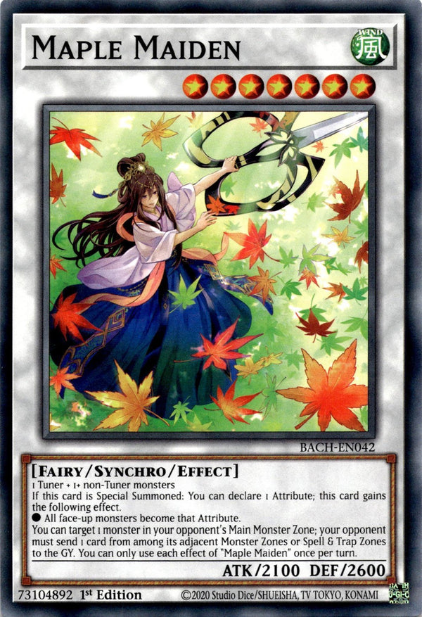 Yugioh Maple Maiden BACH-EN042 Common 1st Edition NM