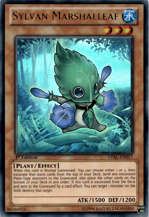 Yugioh Sylvan Marshalleaf LVAL-EN017 Ultra Rare 1st Edition LP