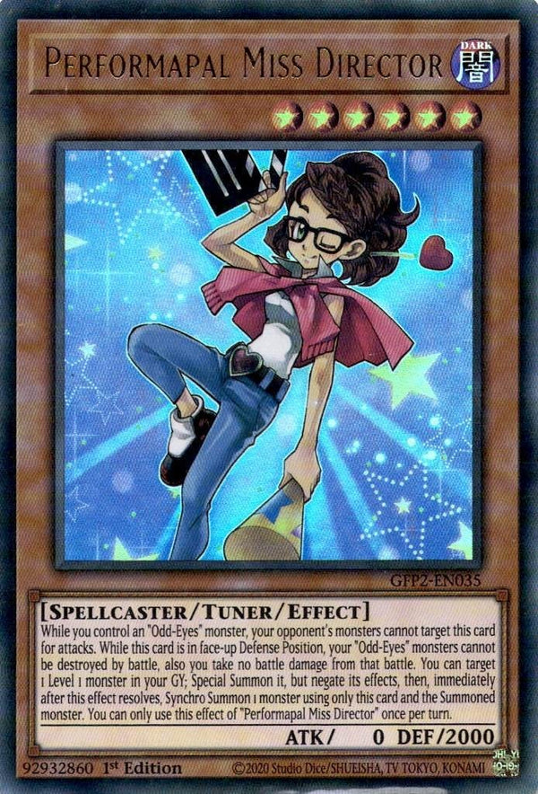 Yugioh Performapal Miss Director GFP2-EN035 Ultra Rare 1st Edition MP