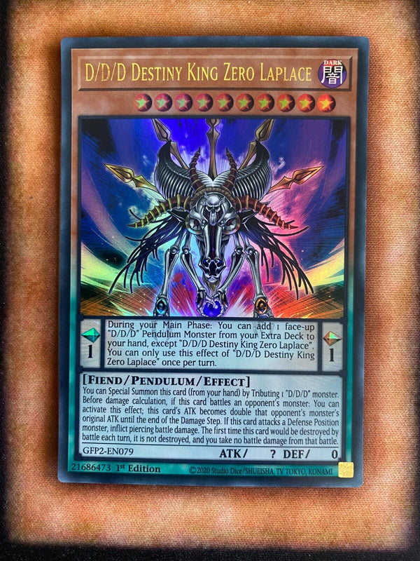 Yugioh D/D/D Destiny King Zero Laplace GFP2-EN079 Ultra Rare 1st Edition NM