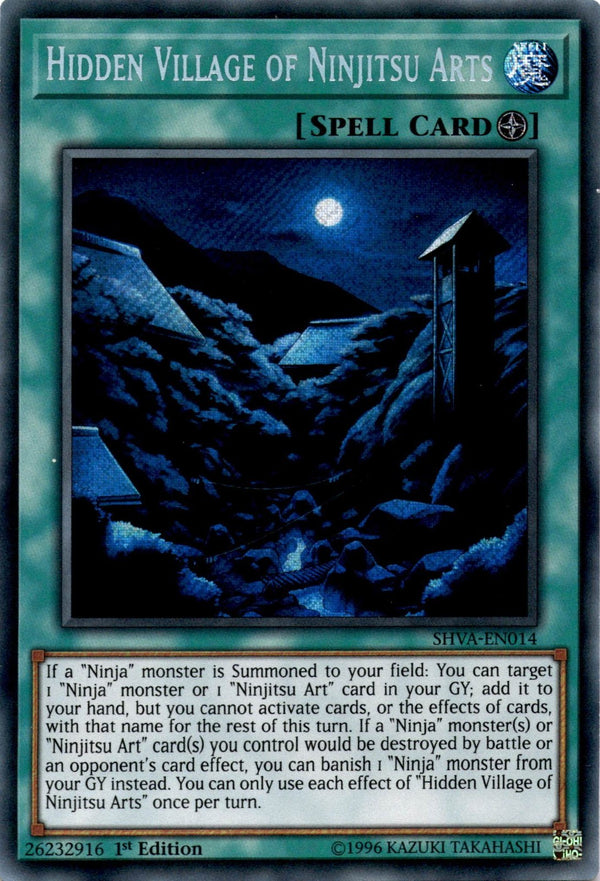 Yugioh Hidden Village of Ninjitsu Arts SHVA-EN014 Secret Rare 1st Edition NM