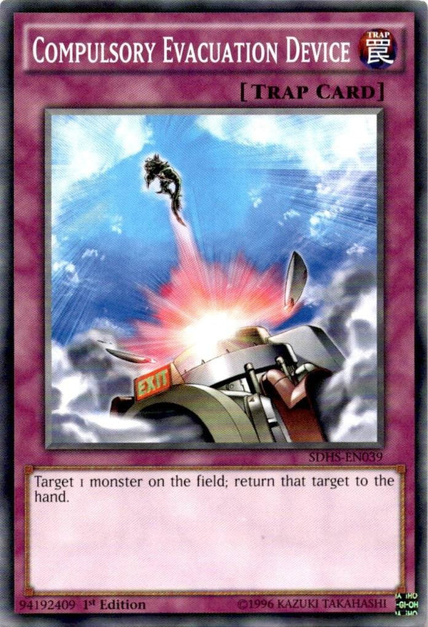 Yugioh Compulsory Evacuation Device SDHS-EN039 Common 1st Edition LP/NM