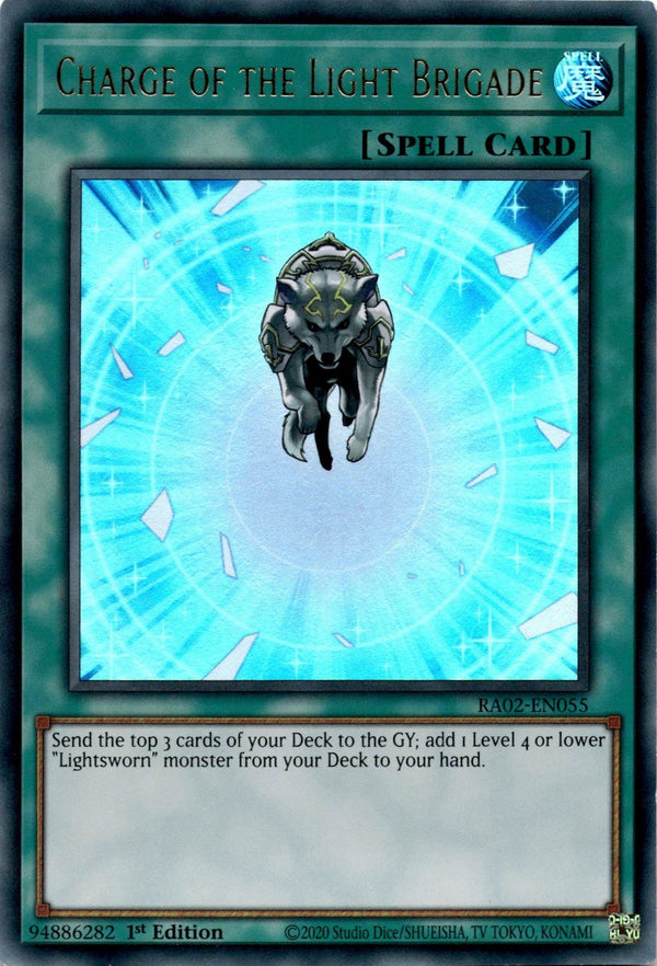 Yugioh Charge of the Light Brigade RA02-EN055 Ultra Rare 1st Edition VLP/NM